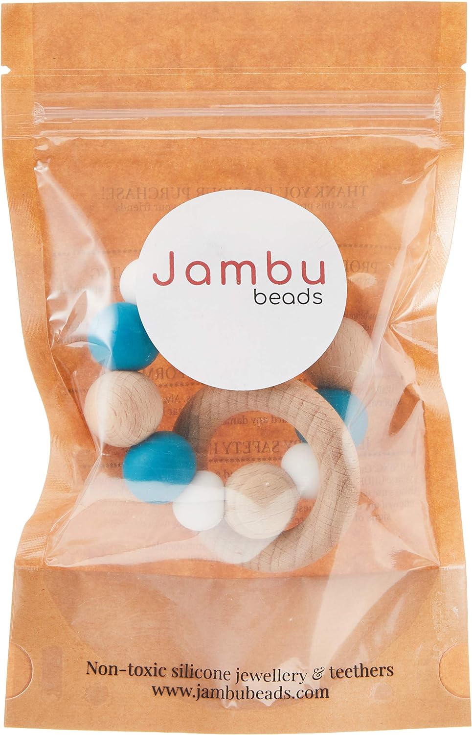 Jambu Beads Orbit Rattle Teether Teal Secondary image