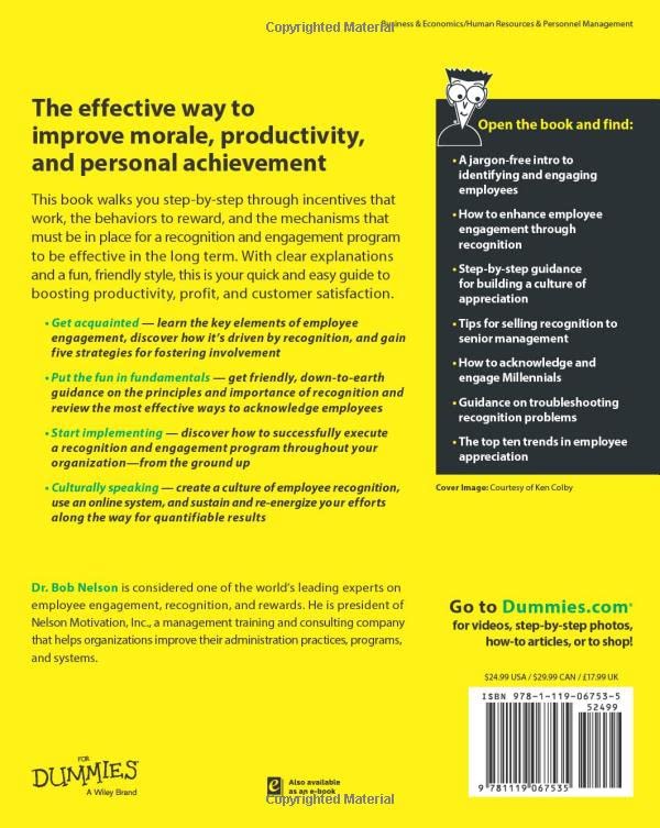 Recognizing And Engaging Employees For Dummies Paperback Secondary image