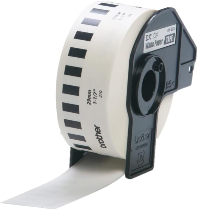 Brother DK22210 Continuous Length Paper Tape 29mm X 30.48m Black On White Secondary image