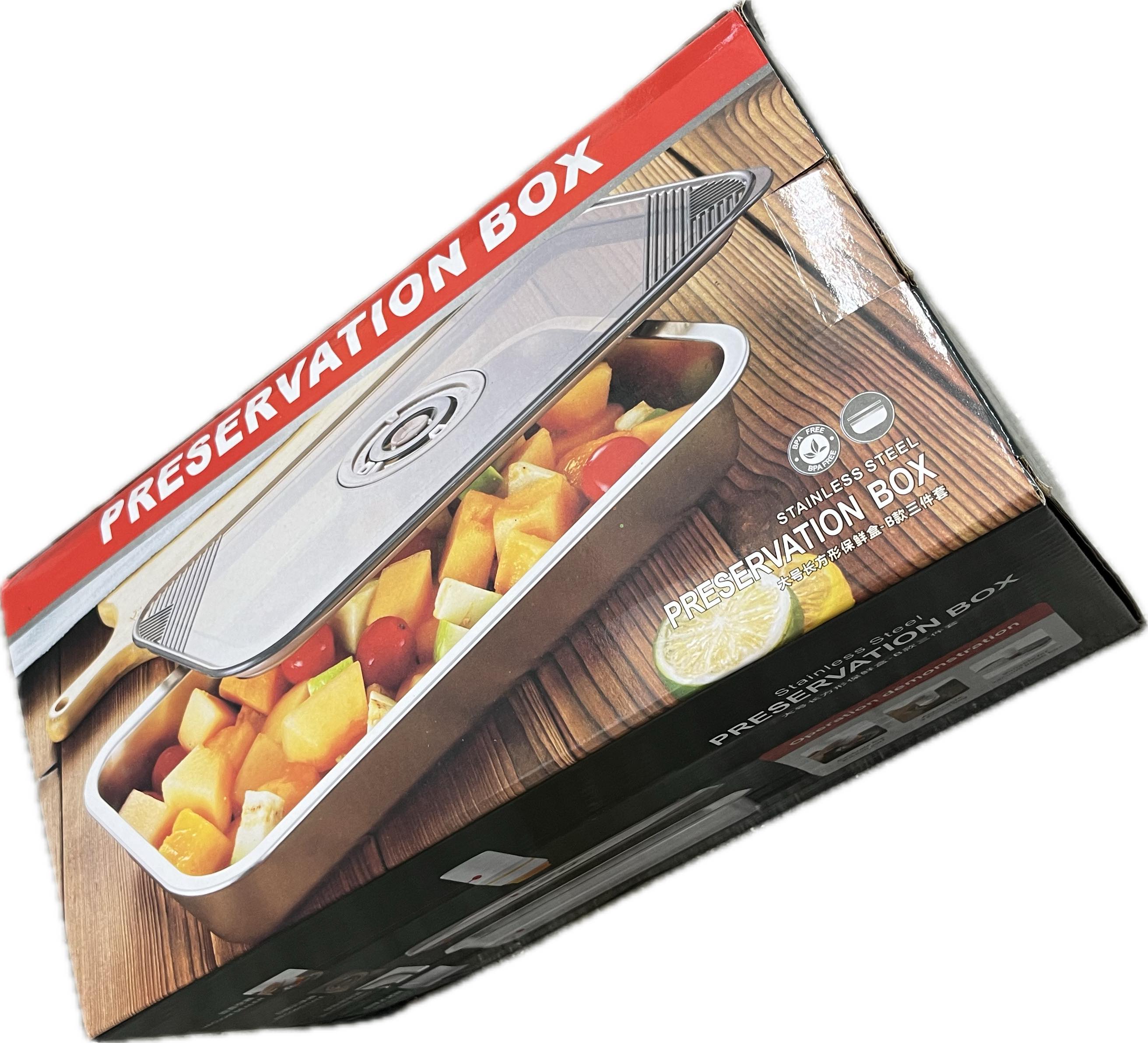 JC349 Stainless Steel Food Preservation Box 3pcs Secondary image