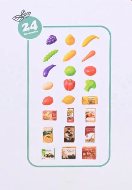 Shopping Cart Action Toy with Groceries