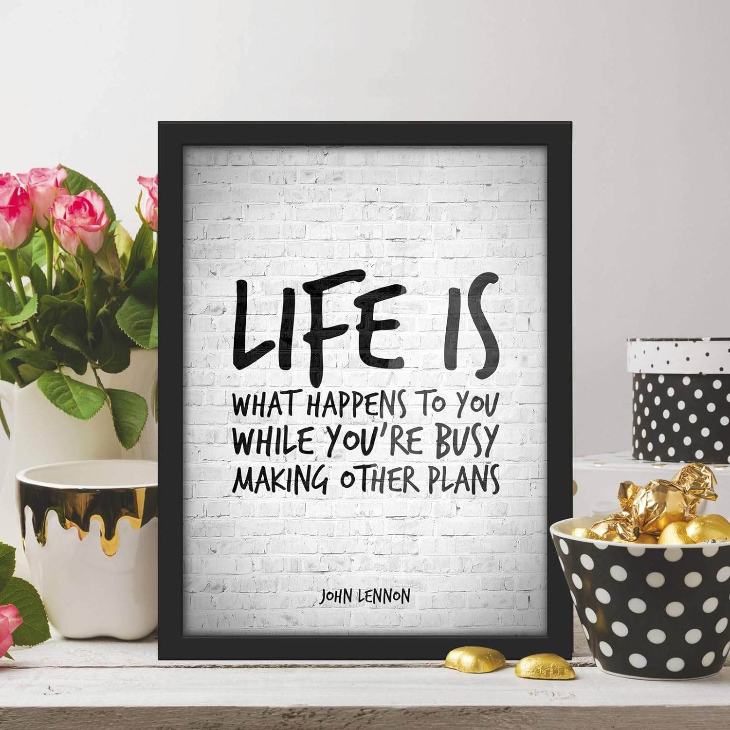 Poster Hub Life Is John Lennon Famous Quotes Art Decor Secondary image