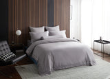 Hotelier Pretigio Grey Silver Embroidery Queen Size Bedsheet