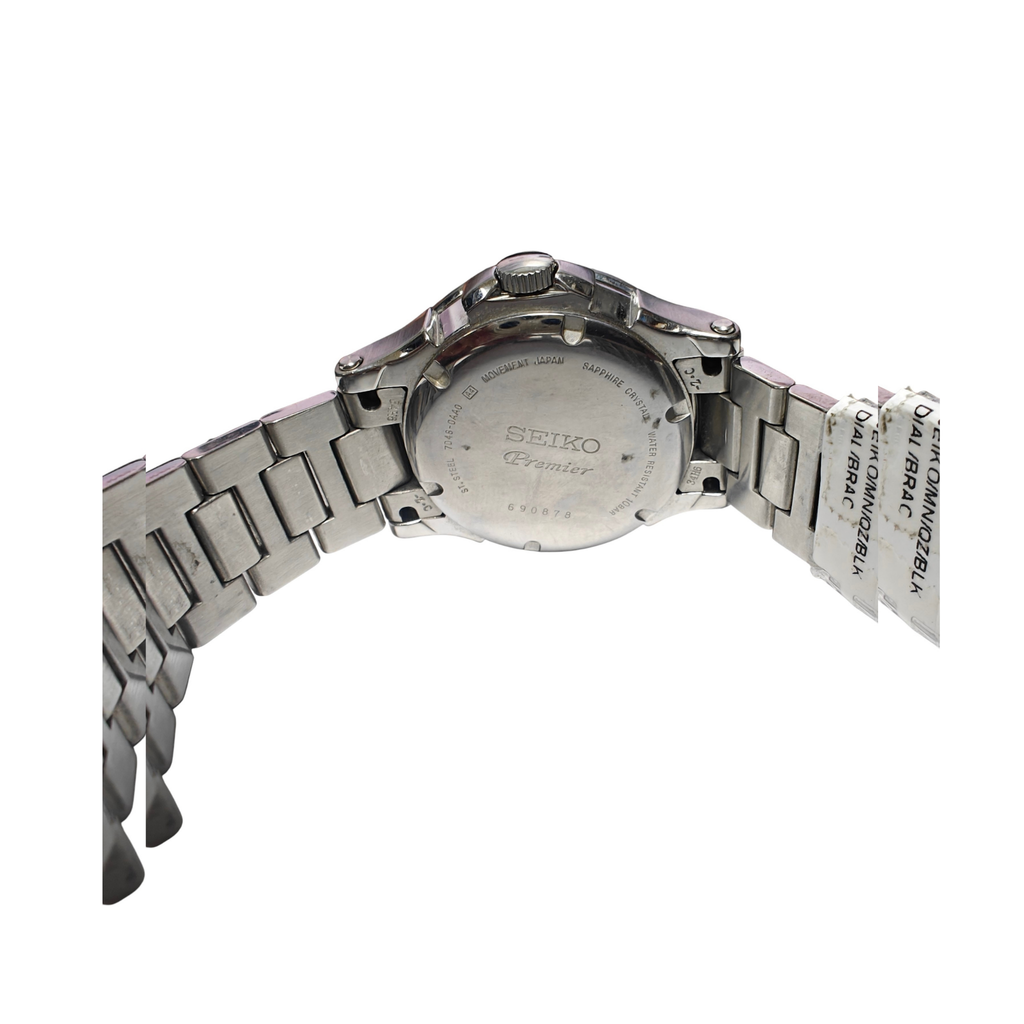SEIKO Premier SNP059P1 Kinetic Perpetual Big Date 7D48 Sapphire