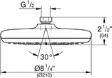 Grohe 26410000 26410 Tempesta 210 Showerhead Chrome