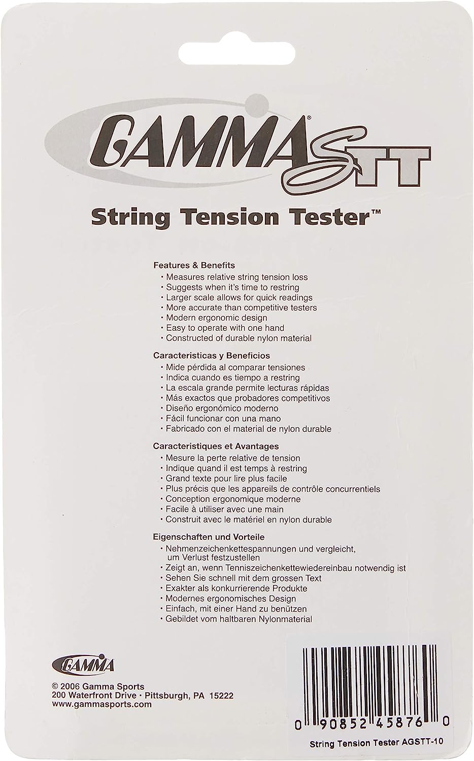 Gamma AGSTT10 Sports Racquet String Tension Tester RedBlack Secondary image