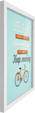 Poster Hub Riding A Bike Blue Motivational Art Decor