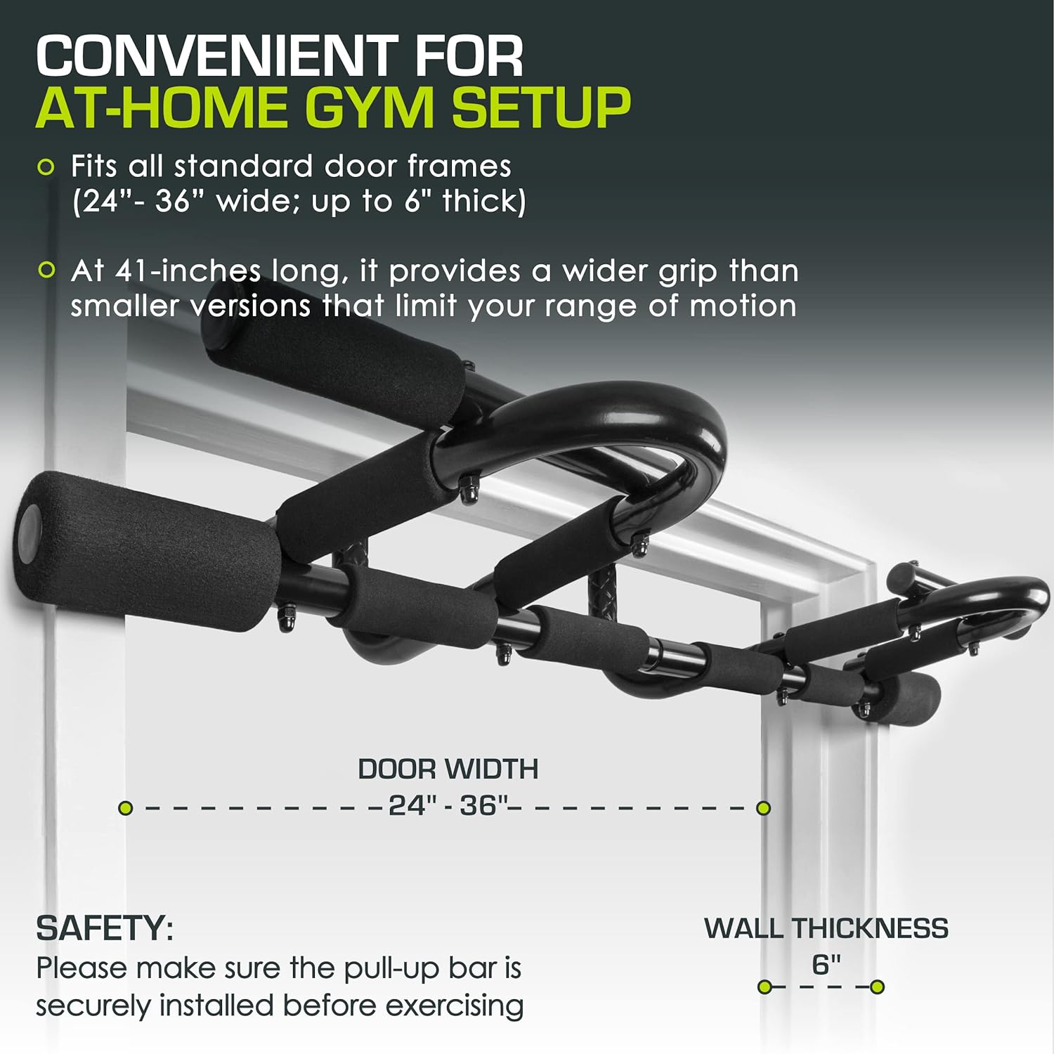 ProsourceFit MultiGrip Pull Up ChinUp Bar Secondary image