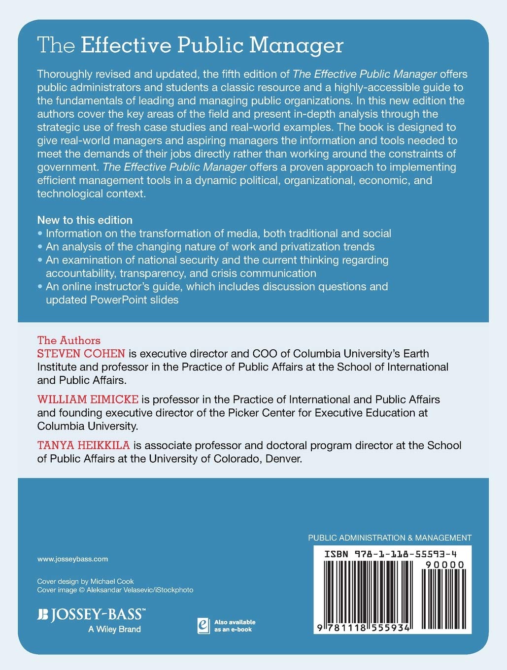 The Effective Public Manager Achieving Success In Government Organizations Paperback Secondary image