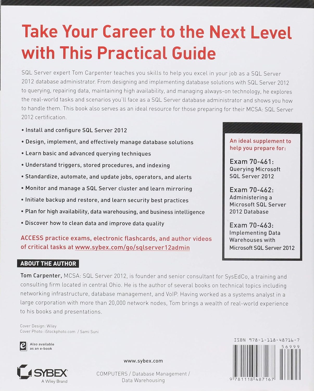 Microsoft SQL Server 2012 Administration RealWorld Skills For MCSA Certification And Beyond Paperback Secondary image