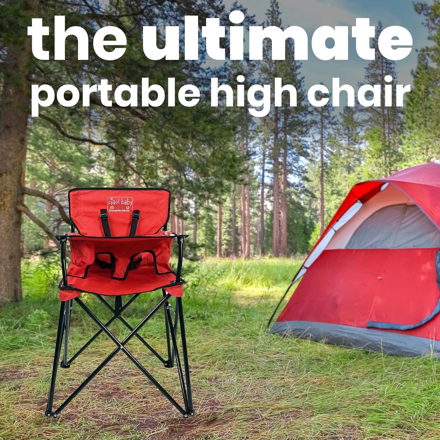 Ciao Baby Portable High Chair For Babies And Toddlers Red Secondary image