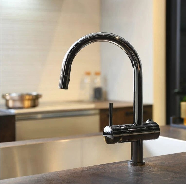Cleansui F914BK Under Sink Water Purifier with Double Black Chrome Faucet