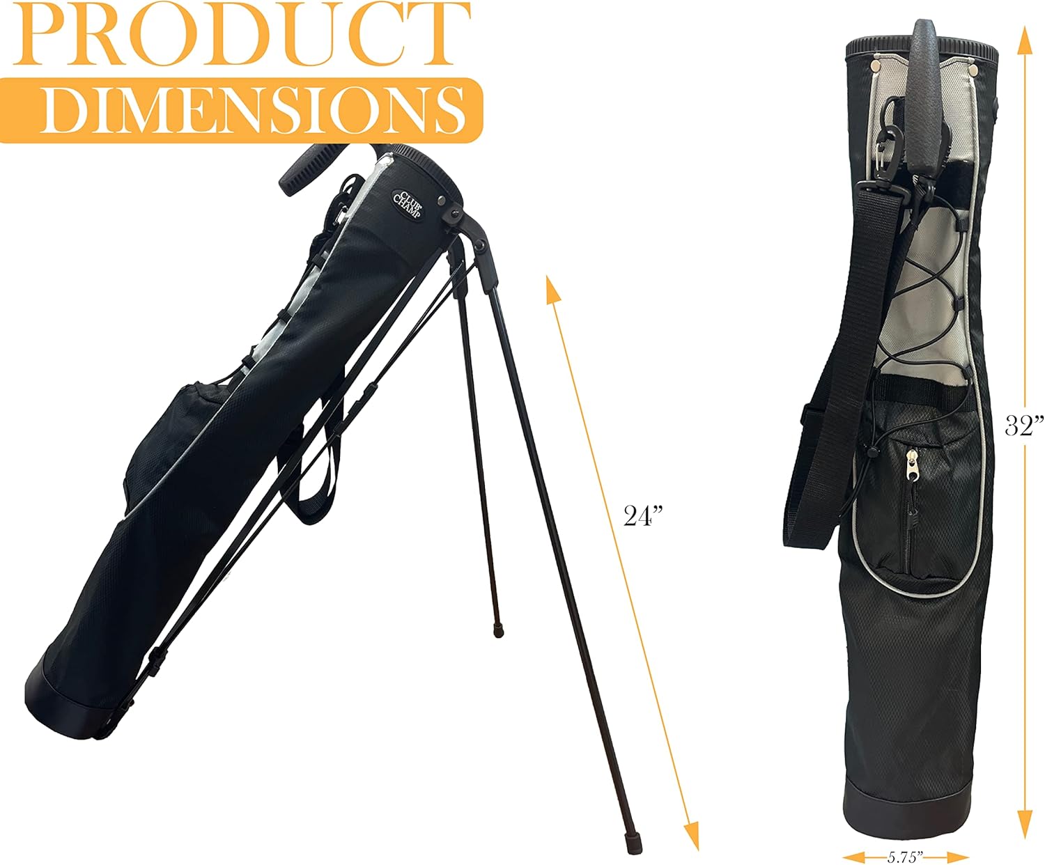 Club Champ JR1256 Pitch And Putt Sunday Bag With Stand And Handle Black Secondary image