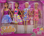 11.5in Doll Display Set - 4 Friends