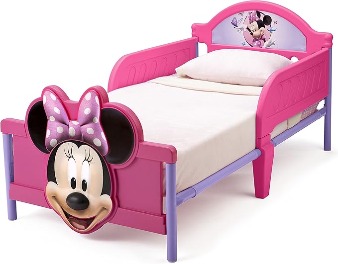 Delta Children 3D-Footboard Toddler Bed, Disney Minnie Mouse