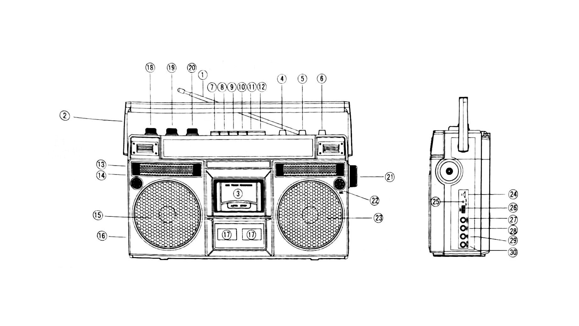 Classic with Bluetooth Multi-Band Radio Cassette and FM Functionality Speaker