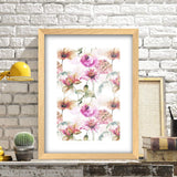 Poster Hub Watercolour Flower Medley Flower Art Decor