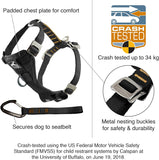 Kurgo Dog Harness TruFit Smart Auto And Walking Harness Enhanced Strength V3 Medium Red