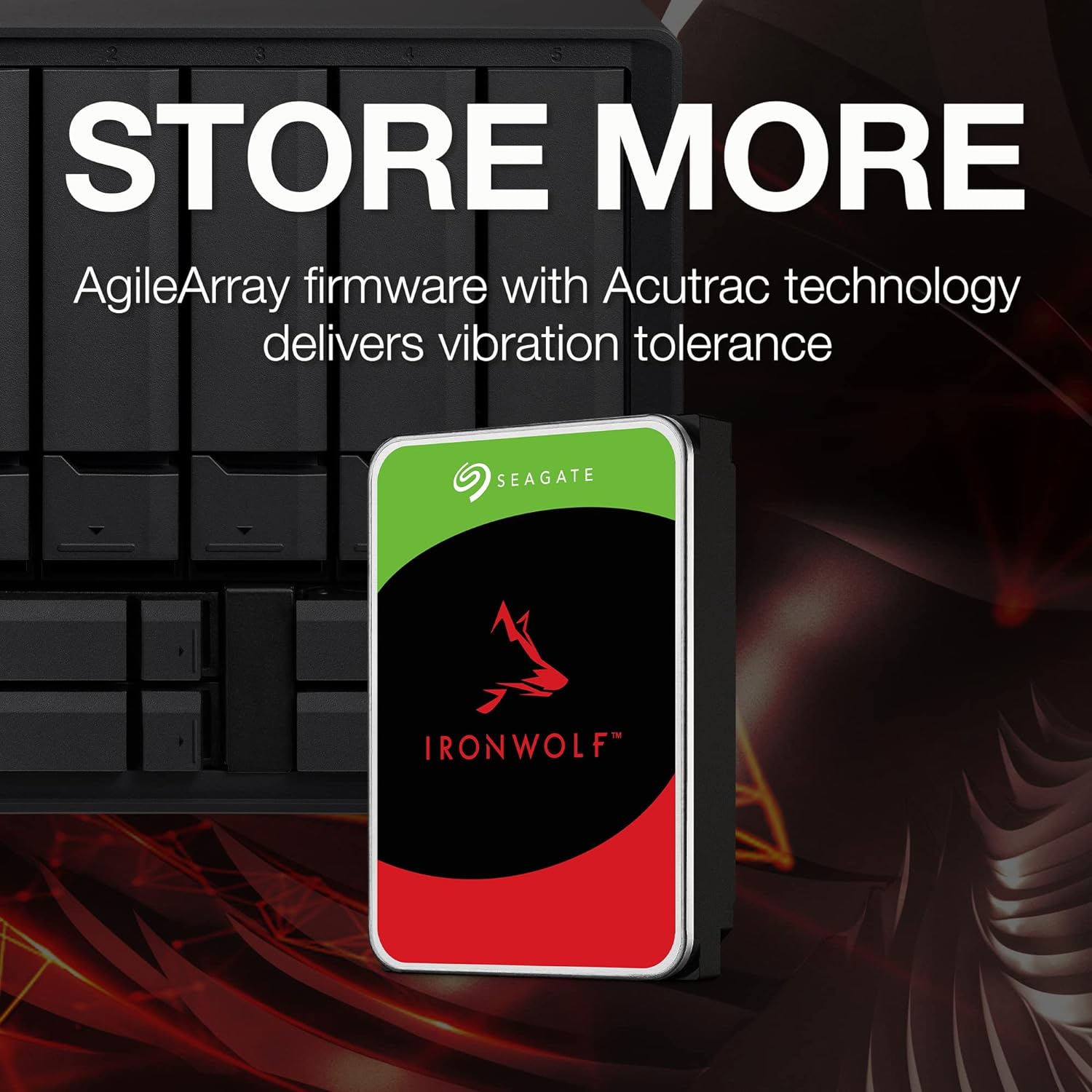 Seagate ST10000VN0008 IronWolf Internal Hard Drive 10TBin 3.5in