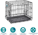 MidWest Homes For Pets iCrate Double Door Folding Dog Crate With LeakProof Pan