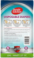 Simple Solution Disposable Dog Diapers For Female Dogs XXL Waist 22to37in 30 Count