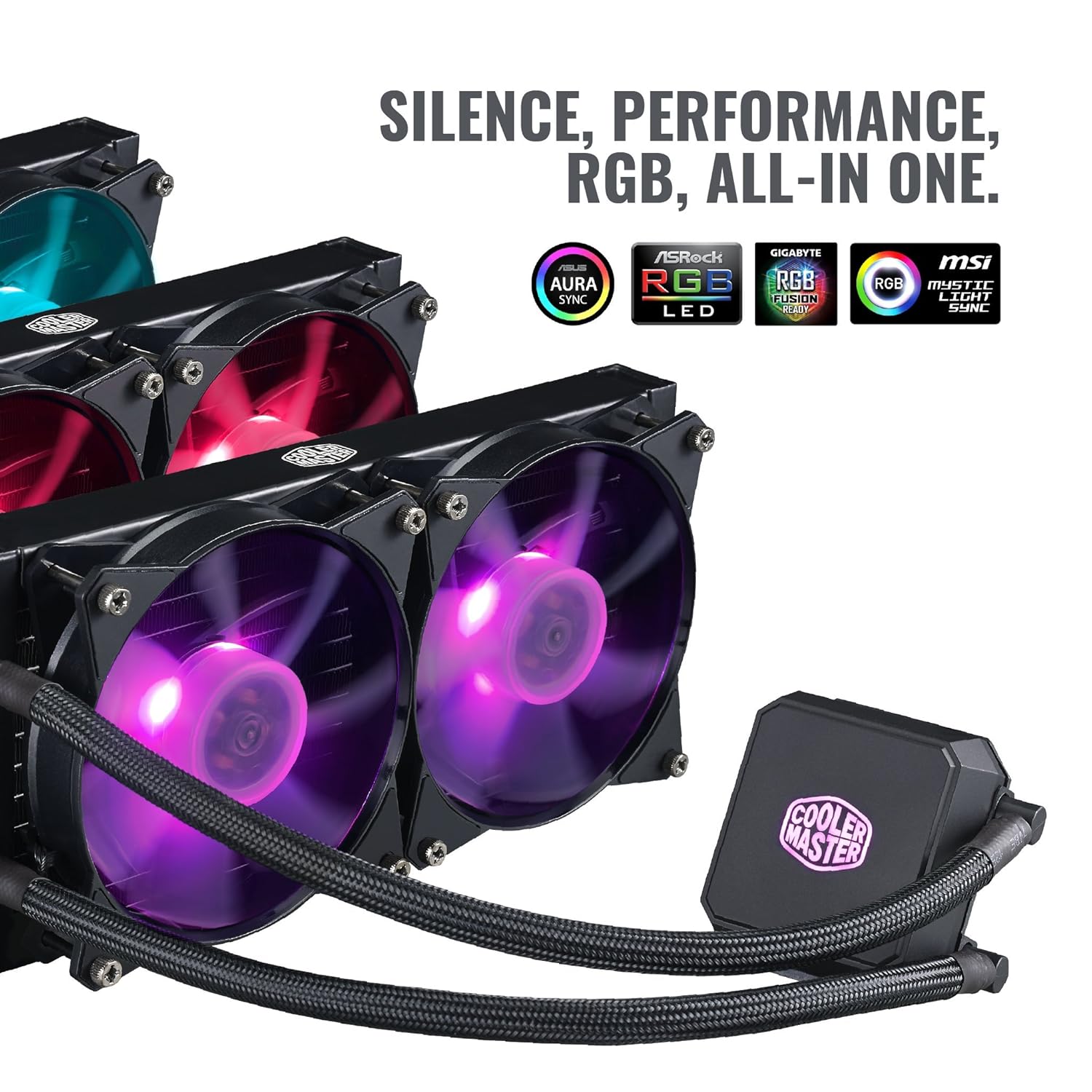 Cooler Master MLAD24MA18PCR1 MasterLiquid LC240E RGB All In One CPU Liquid Cooler Secondary image