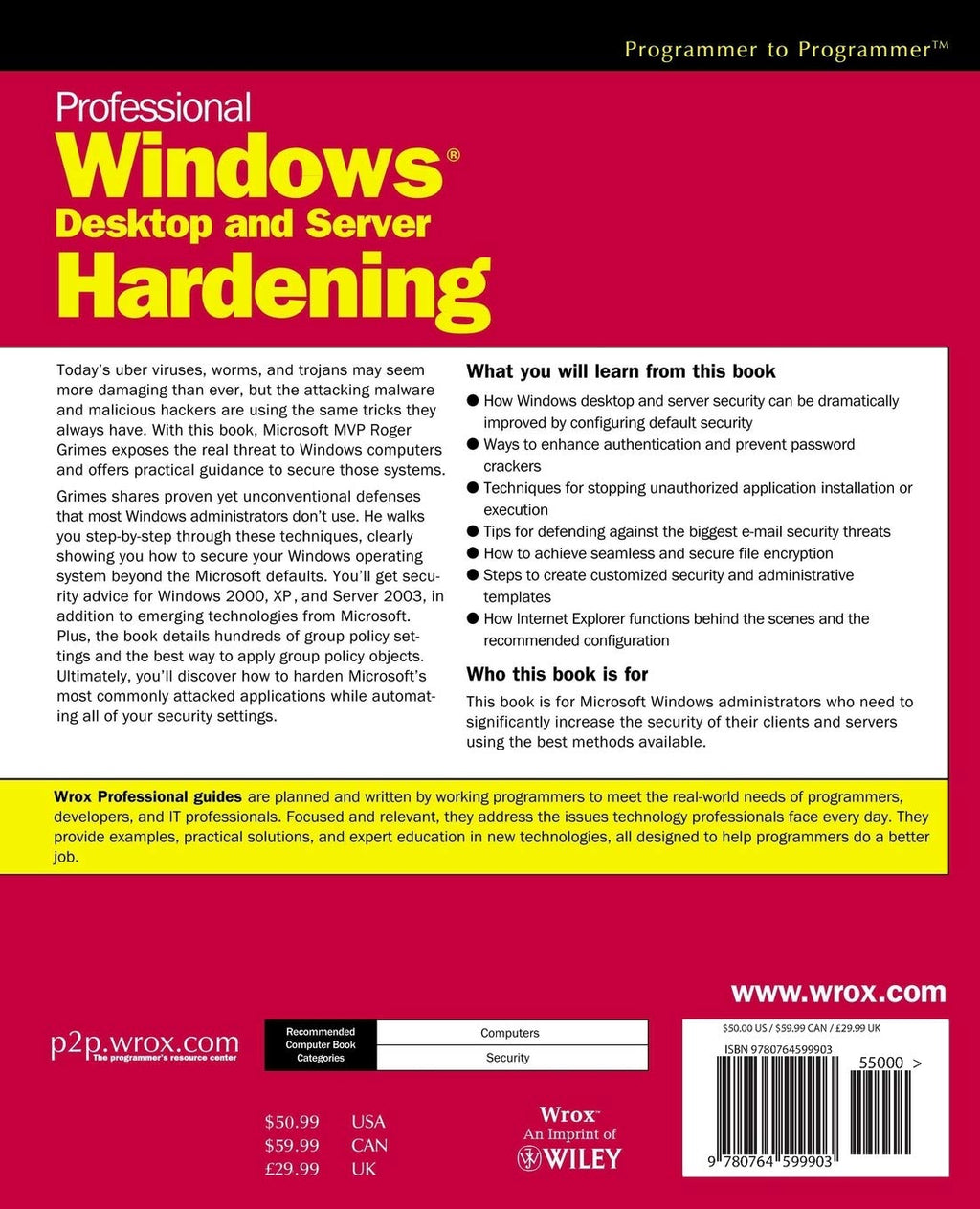 Professional Windows Desktop And Server Hardening Paperback Illustrated