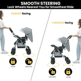 Jeep Unlimited Reversible Handle Stroller Grey Tweed