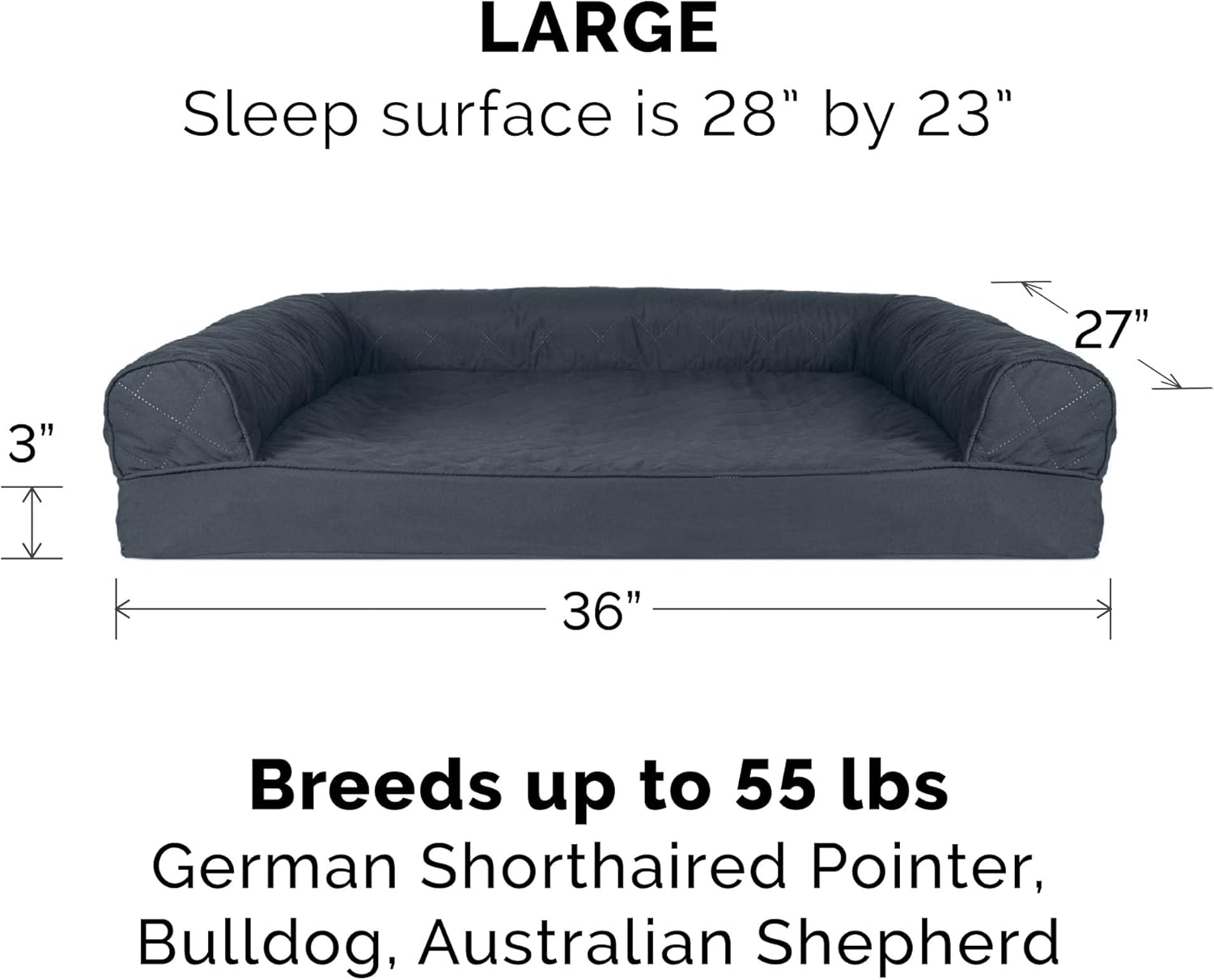 Furhaven Cooling Gel Dog Bed For LargeMedium Dogs Iron Gray Large Secondary image