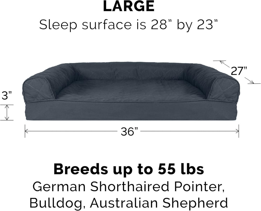 Furhaven Cooling Gel Dog Bed For LargeMedium Dogs Iron Gray Large