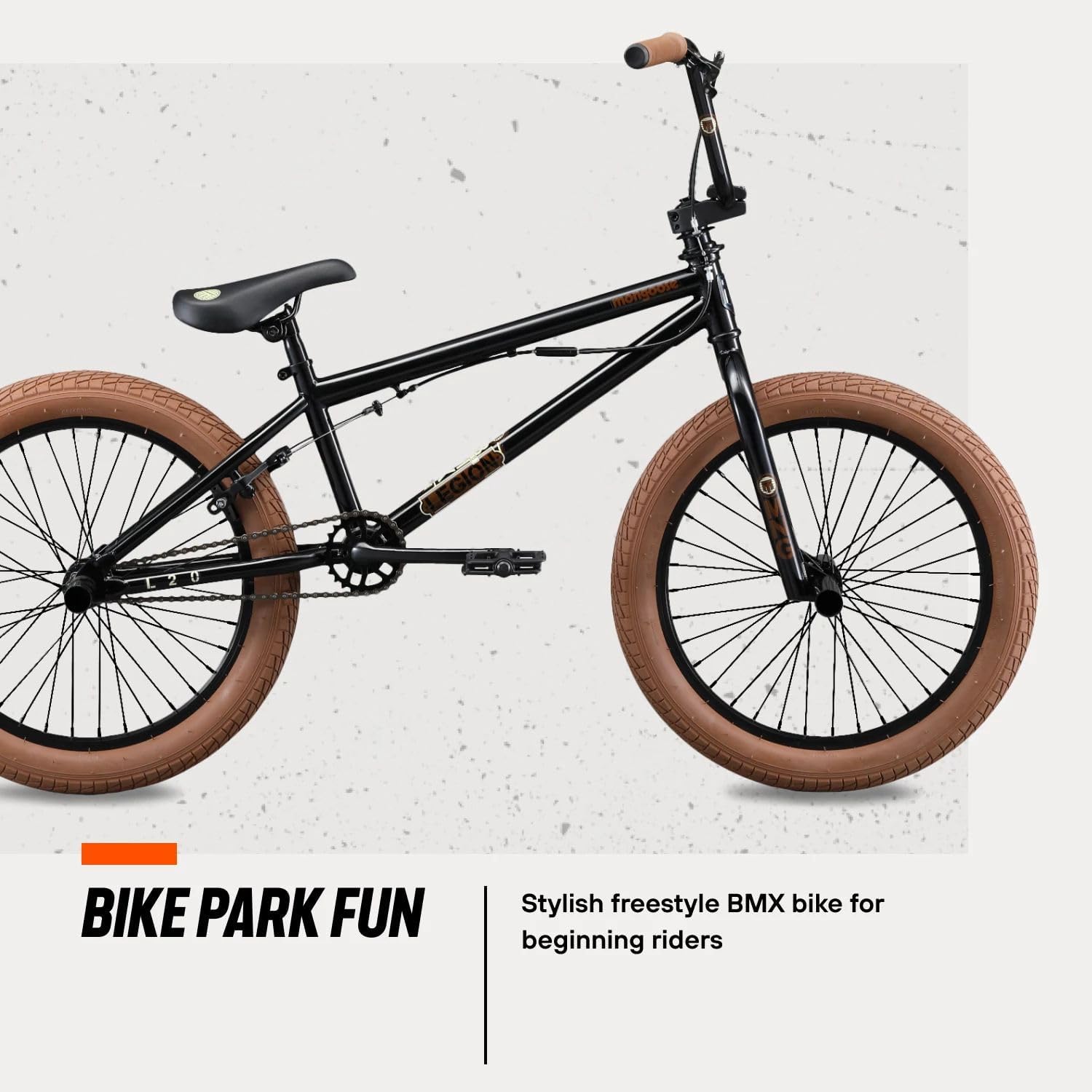 Mongoose Legion L20 Kids Freestyle BMX Bike Intermediate Rider 20inch Wheels Black Secondary image