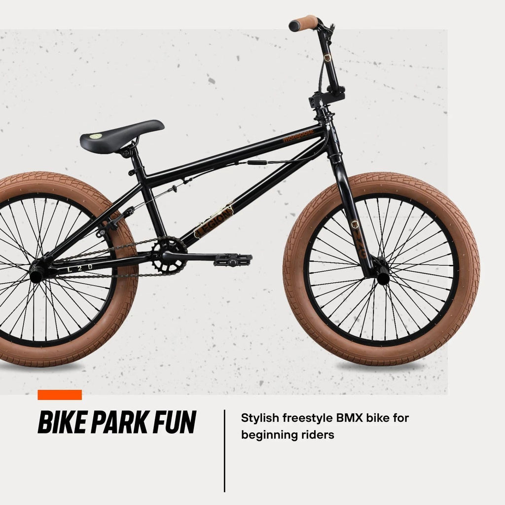 Mongoose Legion L20 Kids Freestyle BMX Bike Intermediate Rider 20inch Wheels Black