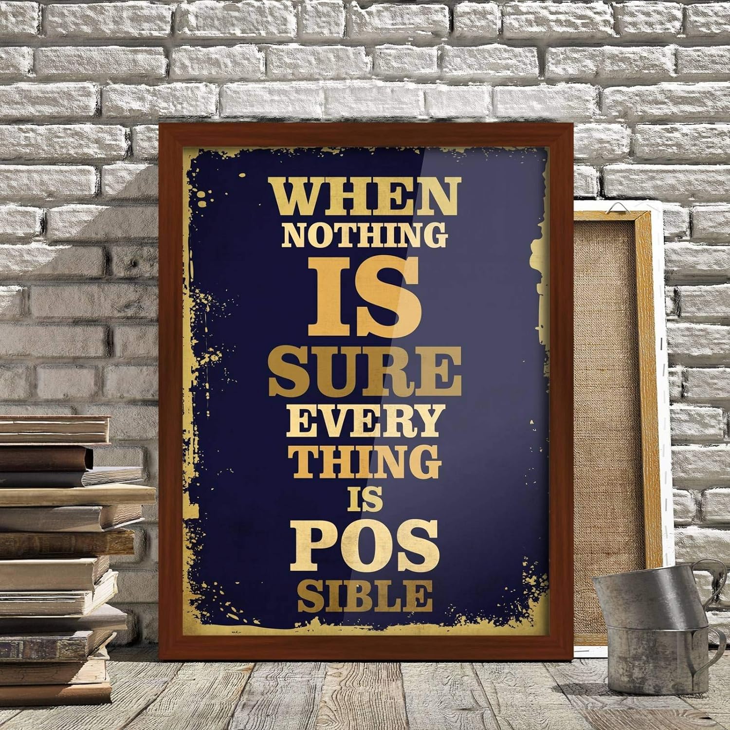 Poster Hub When Nothing Is Sure Motivational Art Decor Secondary image