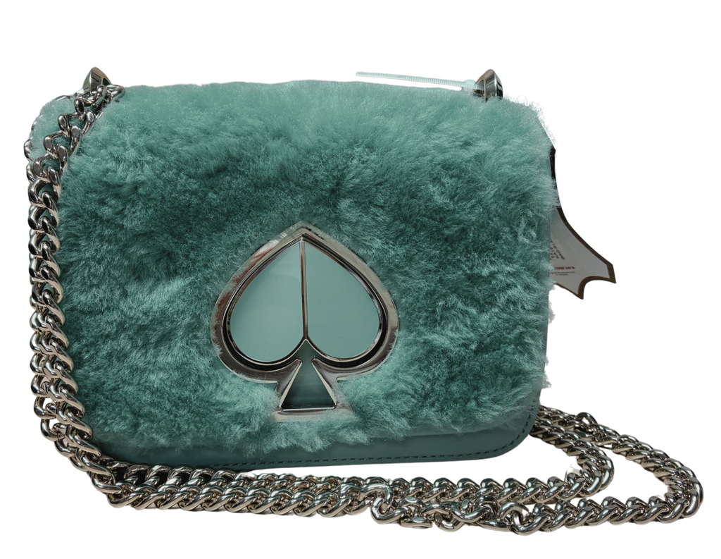 Kate Spade New York Nicola Faux Fur Shearling Twistlock Small Convertible Chain Shoulder Bag