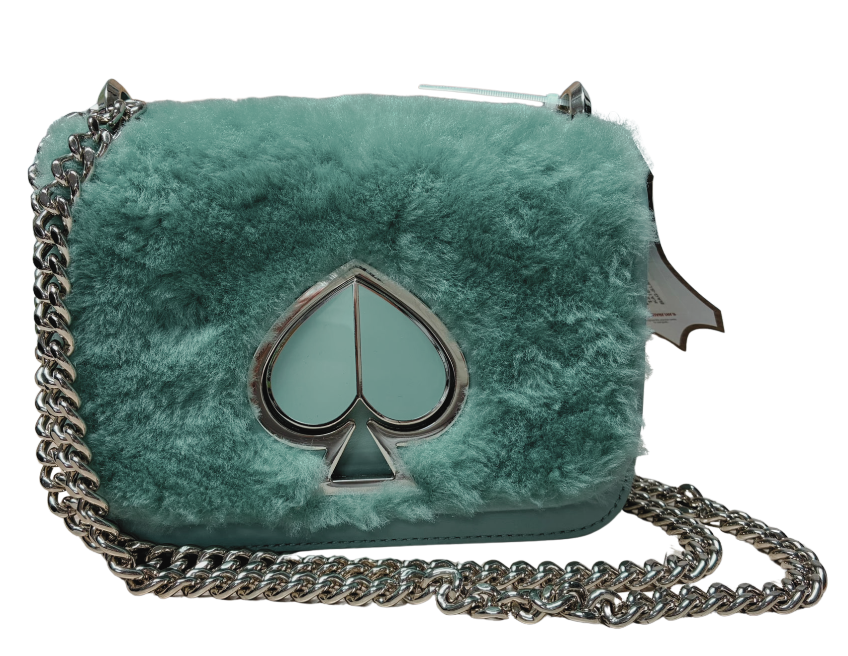 Kate Spade New York Nicola Faux Fur Shearling Twistlock Small Convertible Chain Shoulder Bag