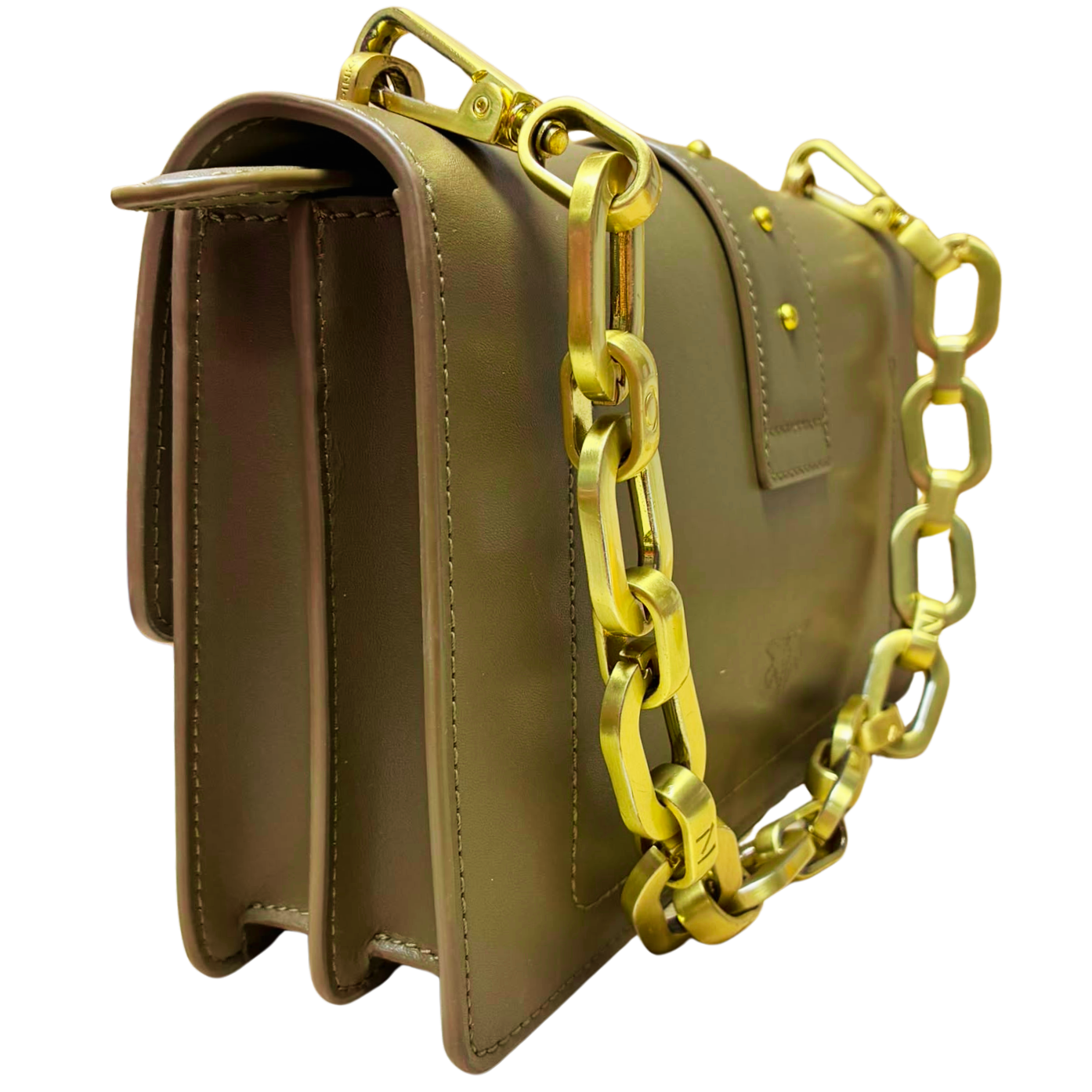 Pinko Love One Classic Simply Shoulder Bag  Taupe Leather Finish Secondary image