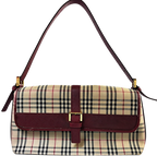 Burberry Nova Check Canvas Shoulder Bag