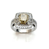 18KWG Yellow Diamond Ring