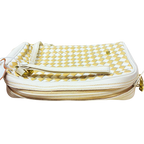 Bally Woven Checkerboard 3 Way Camera Bag Shoulder Bag