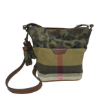 Burberry Camouflage Trimmed Ashby Bucket Bag