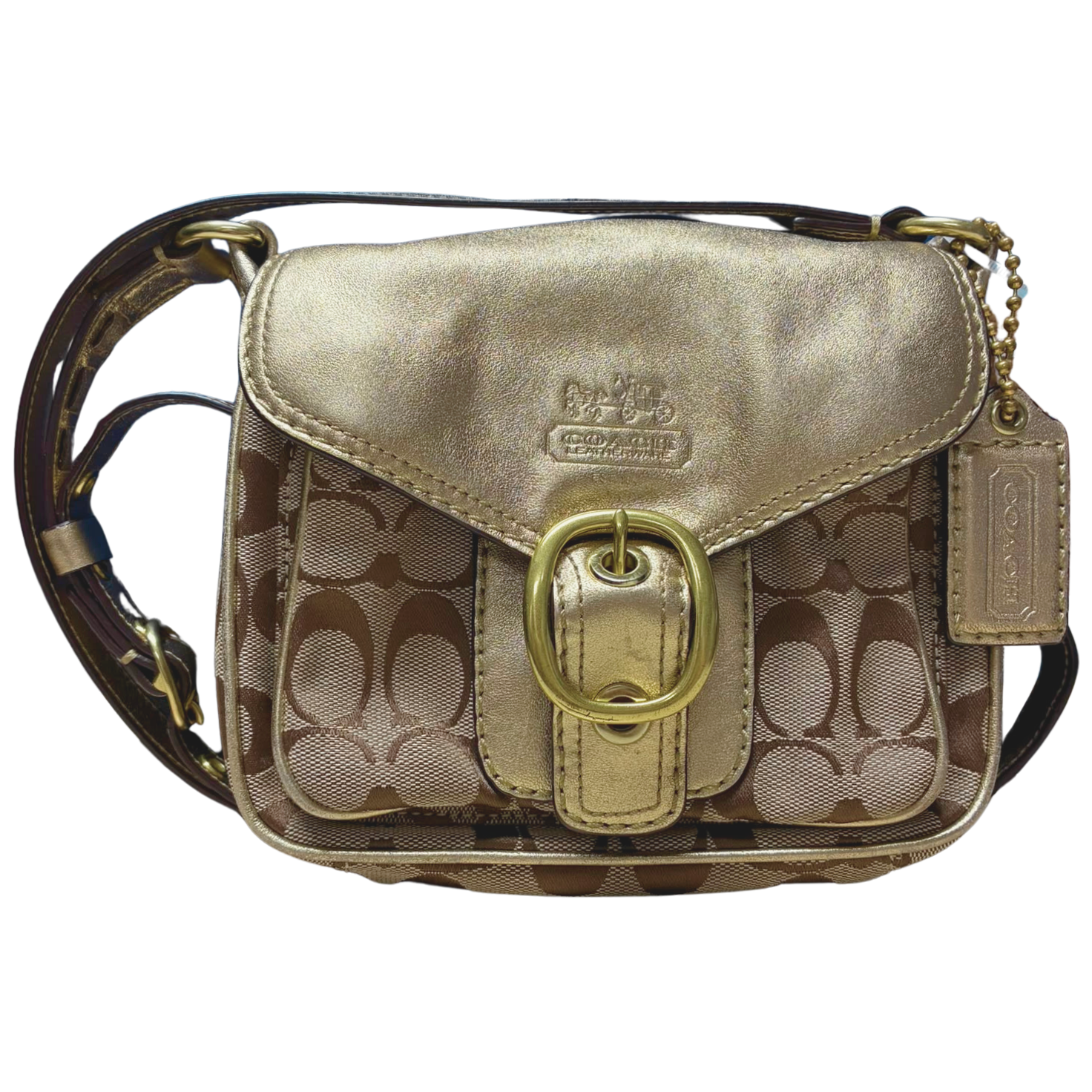 Coach 11593  Bleecker Signature Canvas Mini Buckle Flap Bag Main image