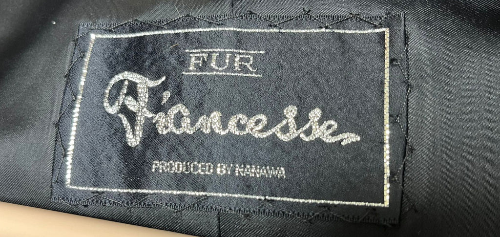 Fiancesse Black Mink Fur Coat Size 11