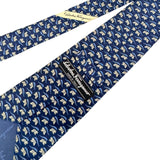 Salvatore Ferragamo Silk Navy Blue Elephant Necktie