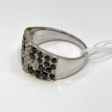 18KWG Diamond And Black Diamond Ring