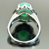 PT900 Natural Jadeite (Type-A) & Diamond Ring