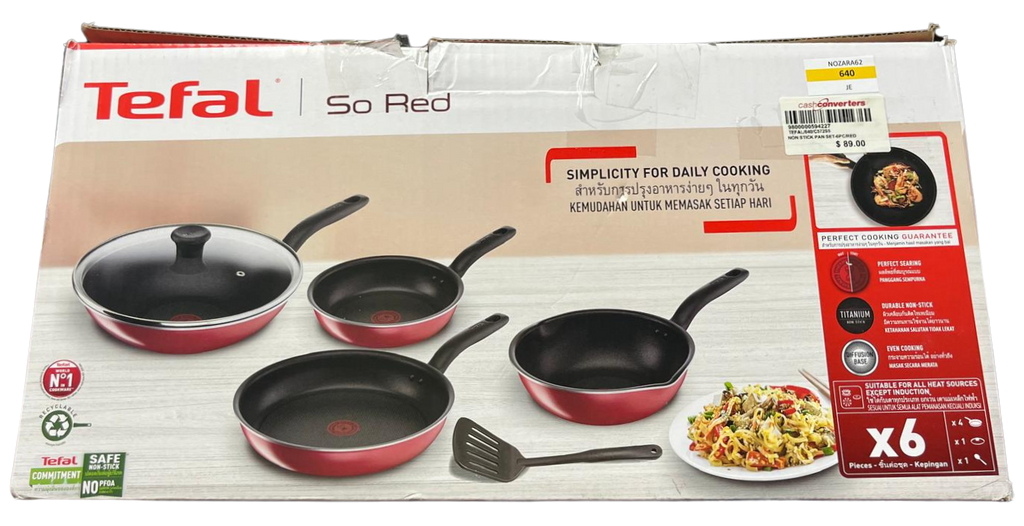 TEFAL C572S5 So Red 6pc Set