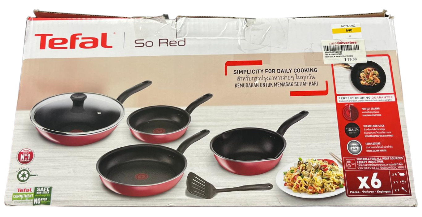TEFAL C572S5 So Red 6pc Set