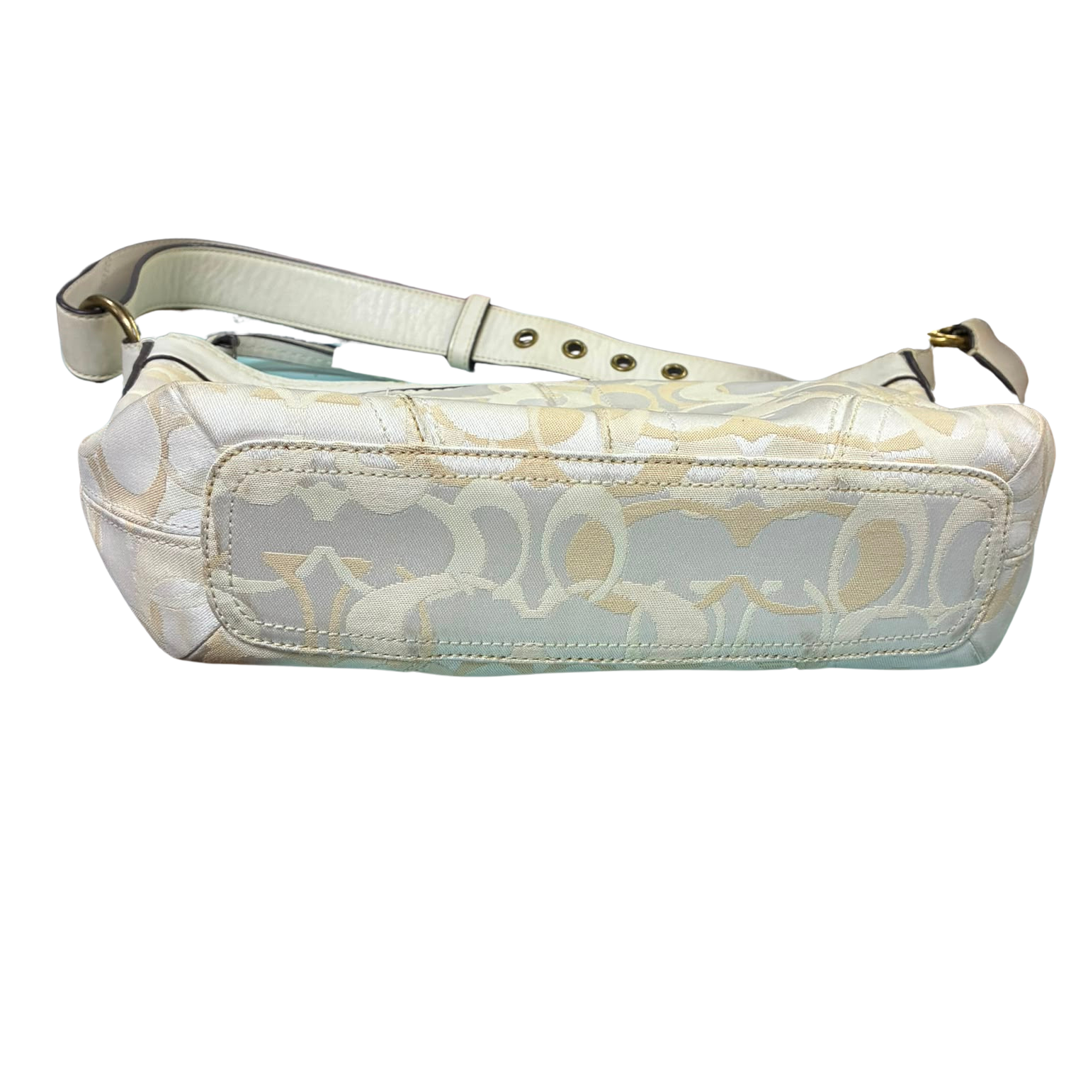 Coach F10379 Signature C Canvas And Leather Shoulder Bag