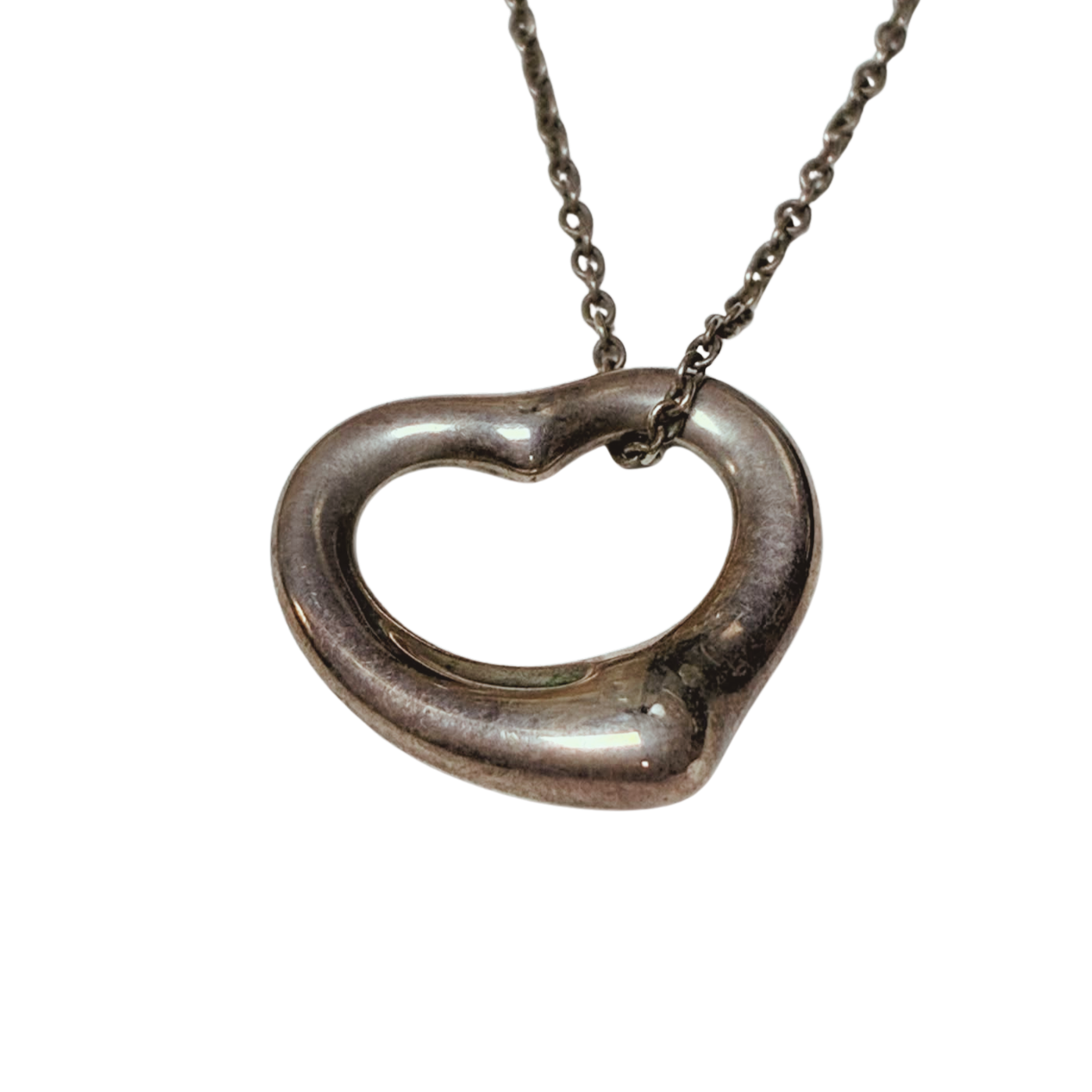 Tiffany And Co Elsa Peretti Open Heart Pendant Necklace 3.2G Secondary image