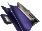 Purple Crocodile Skin Leather Shoulder Bag